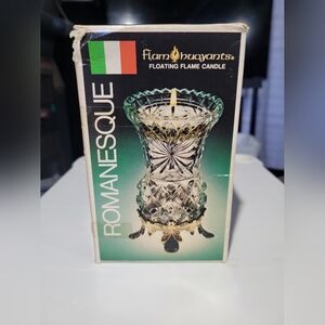 Vintage Flam Buoyants Crystal Floating Flame Candle